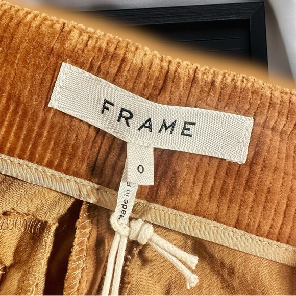 NWT Frame Denim ‘Pintuck Corduroy Trousers’ in “Camel” Size 0 - Picture 3 of 16